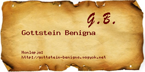 Gottstein Benigna névjegykártya
